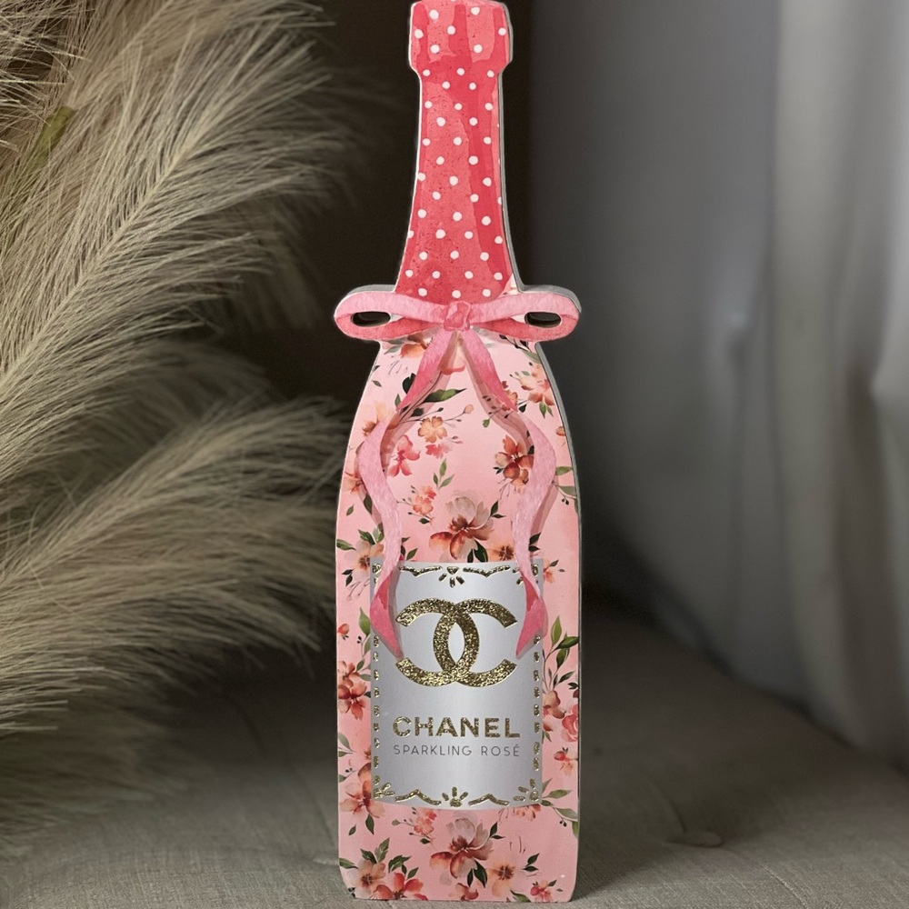 Luxury Tabletop Decor-Chanel Rosé Bottle